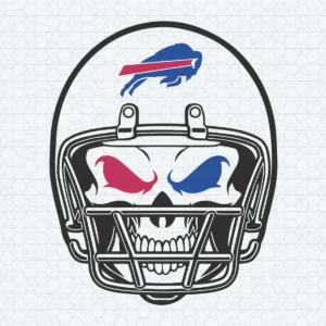 Super Bowl Buffalo Bills Skull Helmet SVG Digital File