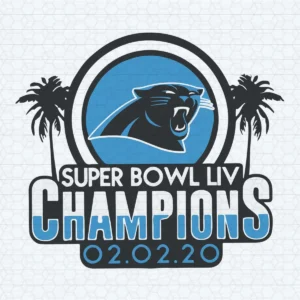 Super Bowl Liv Champions Carolina PanthersSVG Cricut File