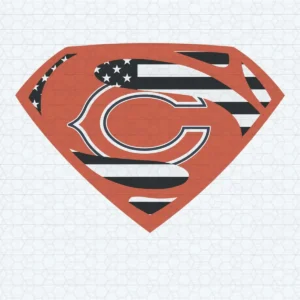 Superman Chicago Bears American Flag SVG Cricut File