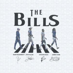 The Bills Walking Abbey Road Signatures Football PNG File