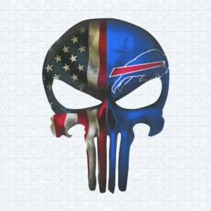 Top Punisher Skull American Flag Buffalo Bills PNG