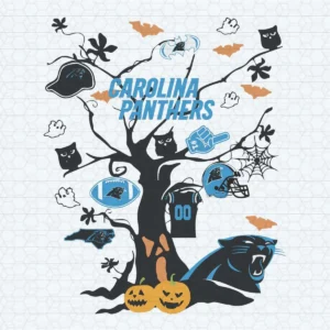 Tree Halloween Carolina Panthers SVG Cricut File