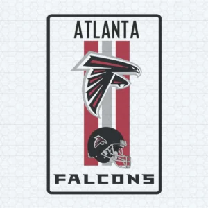Vertical Atlanta Falcons Helmet And Logo SVG