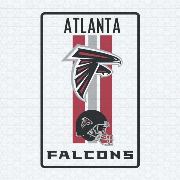Vertical Atlanta Falcons Helmet And Logo SVG