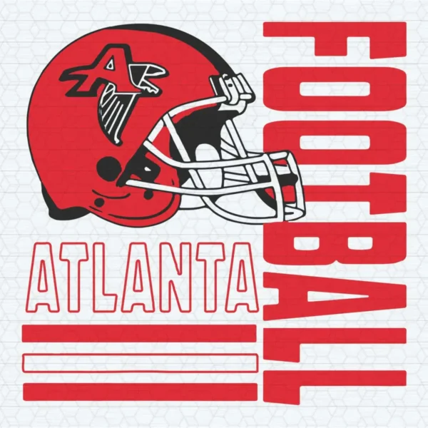 Vertical Atlanta Football Helmet SVG