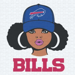 Vintage Buffalo Bills Black Girl SVG Cricut Digital Download