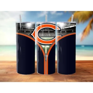Chicago Bears 20oz Skinny Tumbler Sublimation Design
