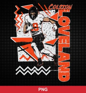 modern cartoon style with dynamic action pose and graphic elements NFL classic design expressing athleticism and energy for Cricut and Silhouette cutting machines