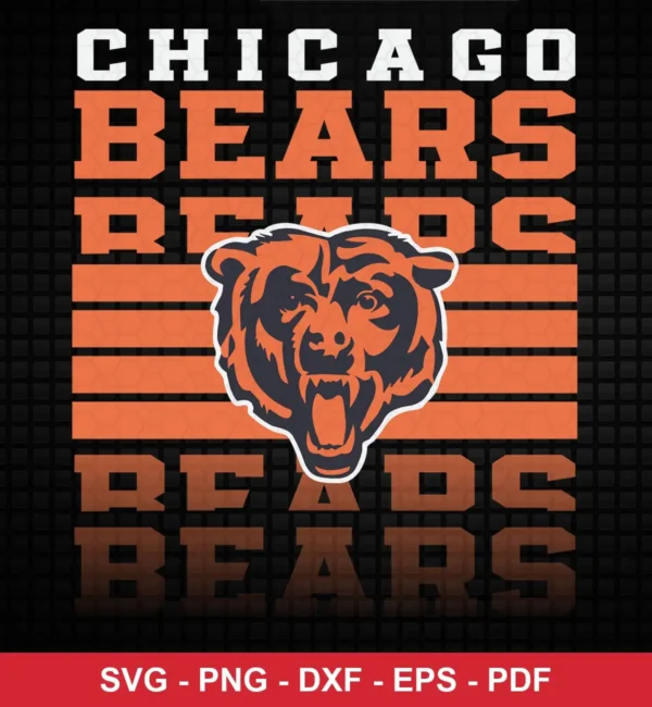 modern, bold sports logo style with a clean and aggressive look NFL logo design expressing team pride and strength for Cricut and Silhouette cutting machines