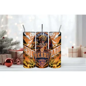Chicago Bears Football Mascot 20Oz Tumbler PNG