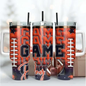 Chicago Bears Game Day 40Oz Tumbler Wrap PNG File