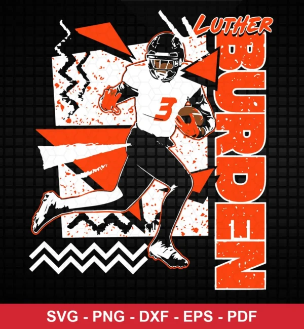 modern cartoon style with bold graphic elements and dynamic action pose NFL classic design expressing excitement and athleticism for Cricut and Silhouette cutting machines