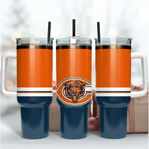 Chicago Bears NFL Team 40oz Tumbler Design PNG File