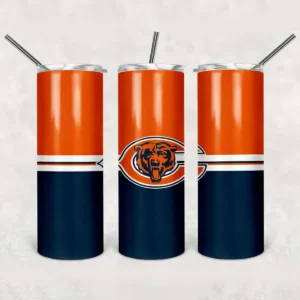 Chicago Bears Nfl 20oz Tumbler Wrap PNG File