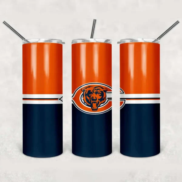 Chicago Bears Nfl 20oz Tumbler Wrap PNG File