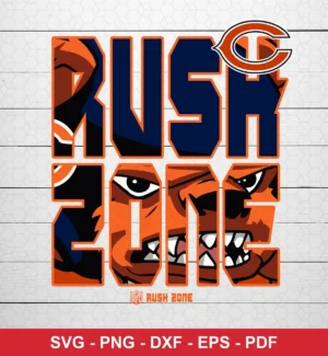 modern cartoon style with bold block lettering and aggressive mascot illustration NFL classic design expressing team pride and intensity for Cricut and Silhouette cutting machines