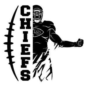 bold and modern with a touch of vintage Chiefs classic SVG design showing excitement and pride for Cricut and Silhouette cutting machines