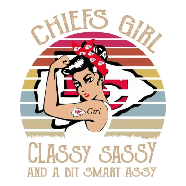 vintage with a modern twist, featuring bold and playful elements Chiefs classic SVG design showing pride and empowerment for Cricut and Silhouette cutting machines