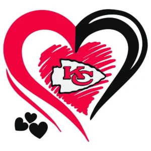 modern with a playful twist, incorporating elements of love and team spirit Chiefs classic SVG design showing excitement and pride for Cricut and Silhouette cutting machines