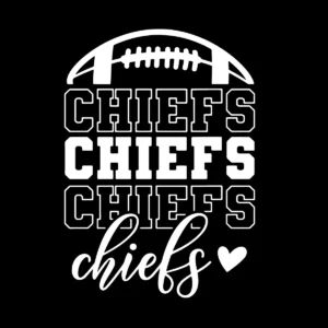 modern and bold with a playful touch Chiefs classic SVG design showing excitement and pride for Cricut and Silhouette cutting machines