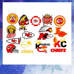 bold and modern with vintage influences Chiefs logo SVG design showing excitement and pride for Cricut and Silhouette cutting machines