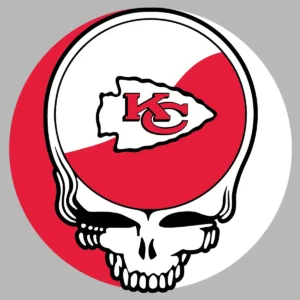 vintage with a bold twist Chiefs skull SVG design showing excitement for Cricut and Silhouette cutting machines