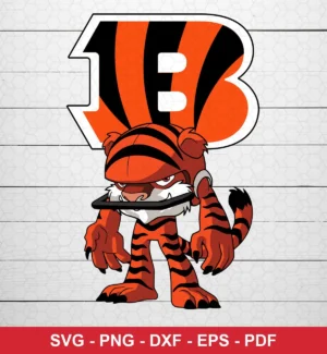 modern cartoon style with bold lines and vibrant colors NFL logo design expressing team pride and fierceness for Cricut and Silhouette cutting machines