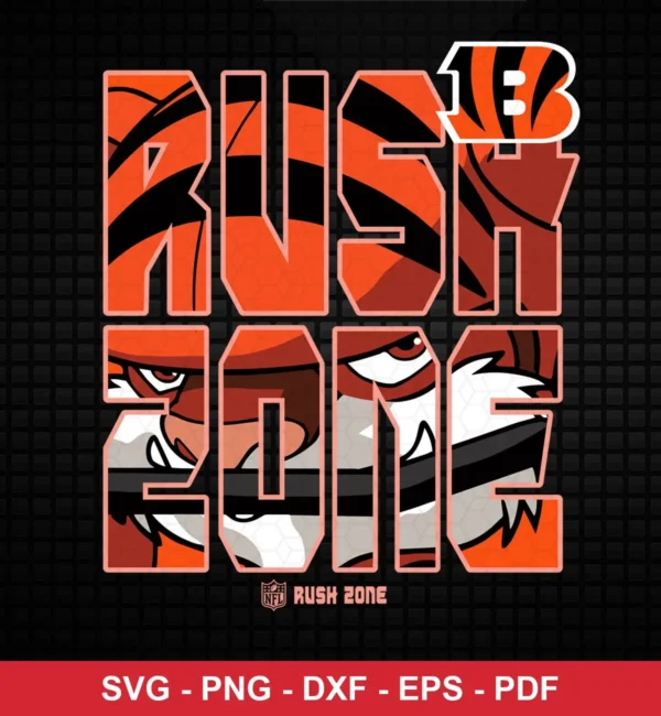 modern cartoon style with bold, blocky typography and a stylized animal mascot integrated into the text NFL bold design expressing team pride and energy for Cricut and Silhouette cutting machines