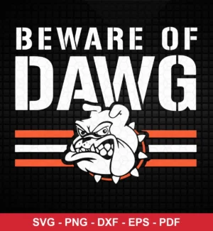 modern cartoon style with bold typography NFL classic design expressing warning/pride for Cricut and Silhouette cutting machines