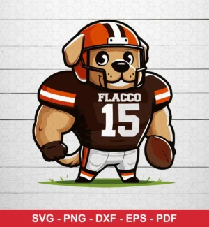 cartoon, modern, mascot-style illustration NFL classic design expressing neutral, friendly for Cricut and Silhouette cutting machines