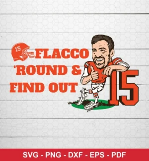 cartoon caricature with bold typography NFL classic design expressing celebration/pride for Cricut and Silhouette cutting machines