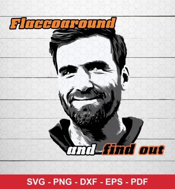 modern cartoon portrait with bold typography NFL classic design expressing neutral for Cricut and Silhouette cutting machines