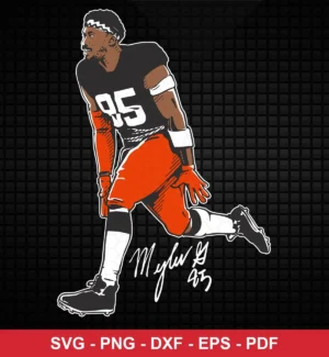 modern cartoon style with bold outlines and simplified shading NFL classic design expressing admiration and team pride for Cricut and Silhouette cutting machines