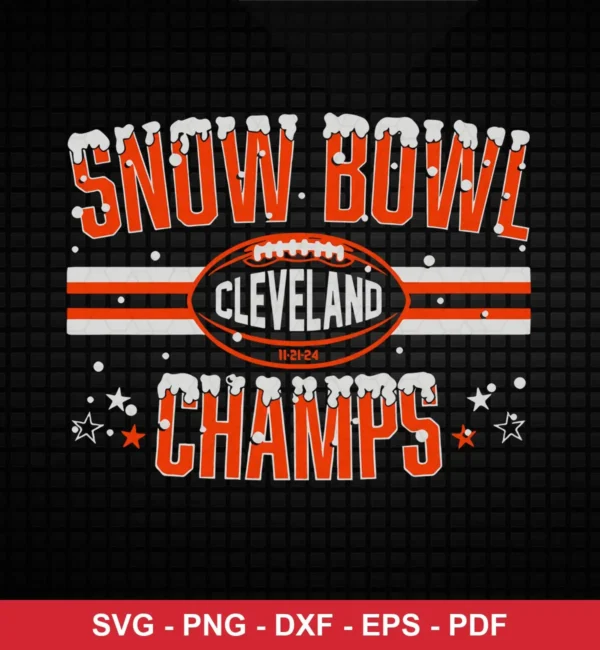 modern sports graphic with bold typography and snow-themed accents NFL classic design expressing celebration/pride for Cricut and Silhouette cutting machines