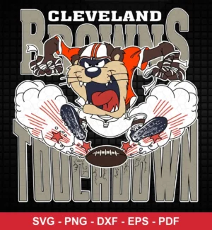 cartoon, bold, energetic NFL classic design expressing excitement and celebration for Cricut and Silhouette cutting machines