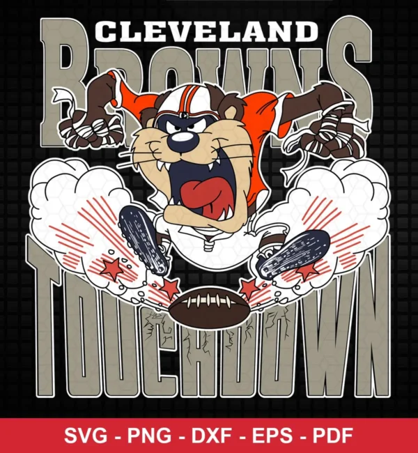 cartoon, bold, energetic NFL classic design expressing excitement and celebration for Cricut and Silhouette cutting machines