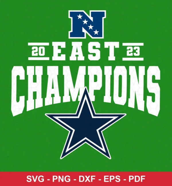 modern, clean sports graphic Cowboys classic design expressing celebration/pride for Cricut and Silhouette cutting machines