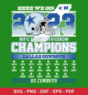 modern sports graphic with clean lines and bold typography Cowboys classic design expressing celebration and pride for Cricut and Silhouette cutting machines