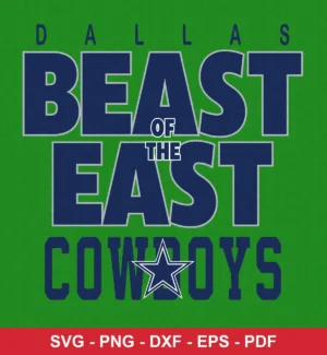 bold modern typography with a clean, simple background Cowboys classic design expressing team pride for Cricut and Silhoue...