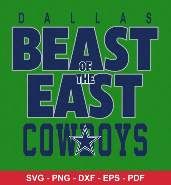 bold modern typography with a clean, simple background Cowboys classic design expressing team pride for Cricut and Silhoue...