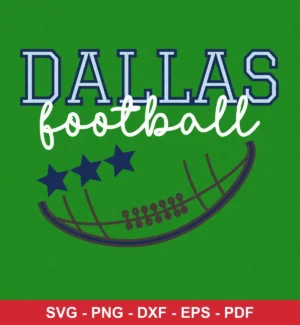 modern minimalist with sports theme Cowboys bold design expressing team pride for Cricut and Silhouette cutting machines
