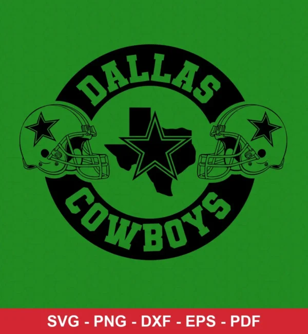 minimalist, vintage-inspired logo design Cowboys logo design expressing team pride for Cricut and Silhouette cutting machines