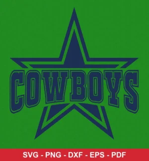 modern minimalist logo design Cowboys logo design expressing neutral for Cricut and Silhouette cutting machines