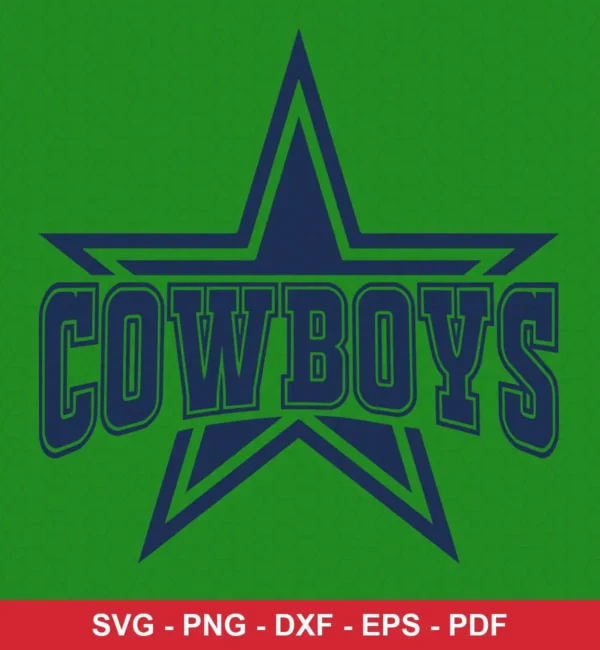 modern minimalist logo design Cowboys logo design expressing neutral for Cricut and Silhouette cutting machines