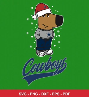 cartoon, modern, playful Cowboys mascot design expressing festive, friendly for Cricut and Silhouette cutting machines