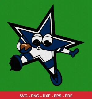 cartoon, playful, modern Cowboys mascot design expressing fun, team pride for Cricut and Silhouette cutting machines