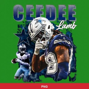 modern digital sports art with photo-realistic player images and bold typography Cowboys classic design expressing player ...
