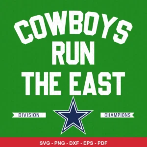 minimalist, text-based with team logo emphasis Cowboys classic design expressing pride/celebration for Cricut and Silhouet...