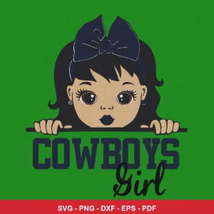 modern cartoon style with clean lines and bold colors Cowboys classic design expressing team pride and cuteness for Cricut...