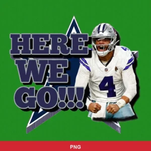 modern photographic with bold typography and team logo background Cowboys classic design expressing excitement and motivat...